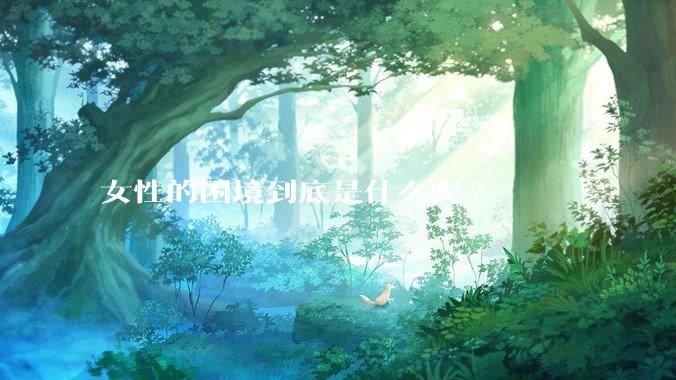 女性的困境到底是什么呢?