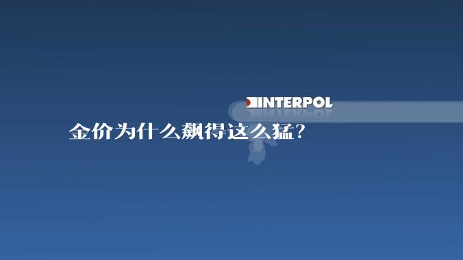 金价为什么飙得这么猛？